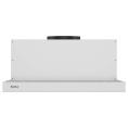 Вытяжка EVELUX,50 см,отвод/циркуляция,механический контроль,2 скорости работы,производительность 710 м3/ч,LED освещение, фронтальная панель - белый метал,216*500*285-470 Tel 50 W