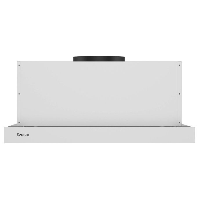 Вытяжка EVELUX,50 см,отвод/циркуляция,механический контроль,2 скорости работы,производительность 710 м3/ч,LED освещение, фронтальная панель - белый метал,216*500*285-470 Tel 50 W
