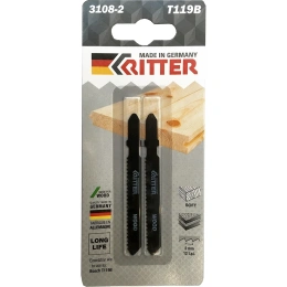 Пилки для лобзиков по дереву Eco Т119B CrV, 75х50 мм, шаг 2 мм, 12TPi, 2 шт RITTER PS17111192