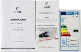 Духовой шкаф электрический LEX EDM 4540 BBL,  58л,  дверца с 2 стеклами,  черный