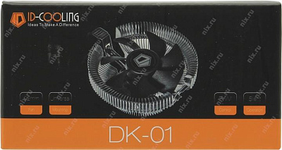 Кулер ID-Cooling DK-01 (LGA115X/775/AM4/AM3/+/AM2/+/FM2/+/FM1,800-2500об/мин, TDP 95W, PWM, FAN 92mm)
