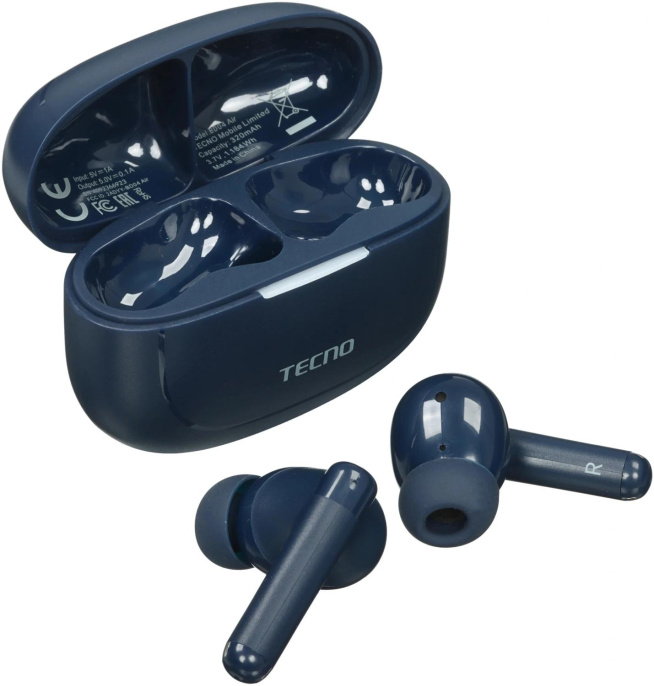 Наушники TECNO Buds 4 Air BD04, Bluetooth, внутриканальные, синий [bd04 air midnight blue]