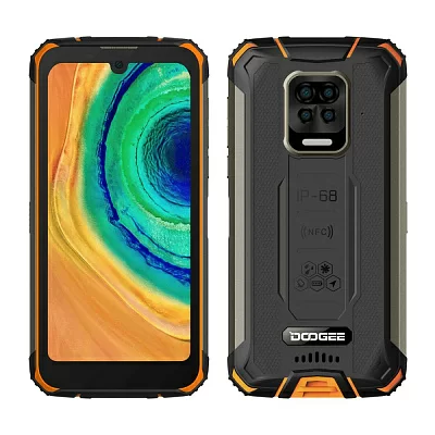 Смартфон Doogee Doogee S35 Fire Orange, 5.71” 720 x 1520 пикселей, 4 x Cortex - A53 1.8 ГГц+4 x Cortex -A73 1.5 ГГЦ, 8 Core, 4GB RAM, 64GB, up to 256GB flash, 16 МП+8МП+ 8 МП + 2 МП/16Mpix, 2 Sim, 2G, 3G, LTE, BT, Wi-Fi, NFC, GPS, Type-C, 10050 мА·ч, Andr