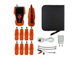 Кабельный тестер с измерением длины с трассировкой кабельных линий и определением POE в комплекте с 8 ответными частями