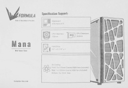 Корпус ATX Formula Mana, Midi-Tower, без БП,  белый [mana w]