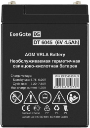 Аккумуляторная батарея ExeGate DT 6045 (6V 4.5Ah, клеммы F1) EP234535RUS