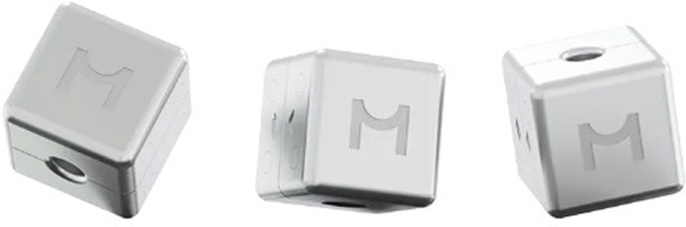 Держатель для кабеля Magssory Dice Trio Silver ACM003s магнитные, для организации проводов, USB-кабели до 5мм , крепление к любым поверхностям, материал: цинковый сплав с неодимовыми магнитами, в комплект входит 3 шт