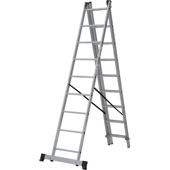 Трехсекционная лестница Новая Высота 3х9 ступеней 1230309
