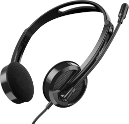 RAPOO Гарнитура проводная H101-BL, цвет - черный 12458