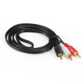 Кабель аудио ExeGate EX-CCA-458-1.5 3.5mm Jack M/2xRCA M, 1,5м, позолоченные контакты EX294734RUS