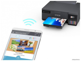 Принтер Epson EcoTank L8050 фотопринтер, струйный, цветной, формат A4 (210x297 мм), скорость ч/б печати 22 стр/мин, скорость цветной печати 22 стр/мин, разрешение 1440x5760 dpi, СНПЧ, Wi-Fi