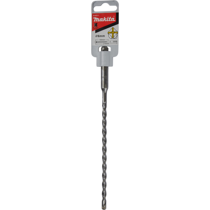 Бур Makita 4Cutter B-62511 Д 6мм Дл 210мм 1пред. для перфораторов