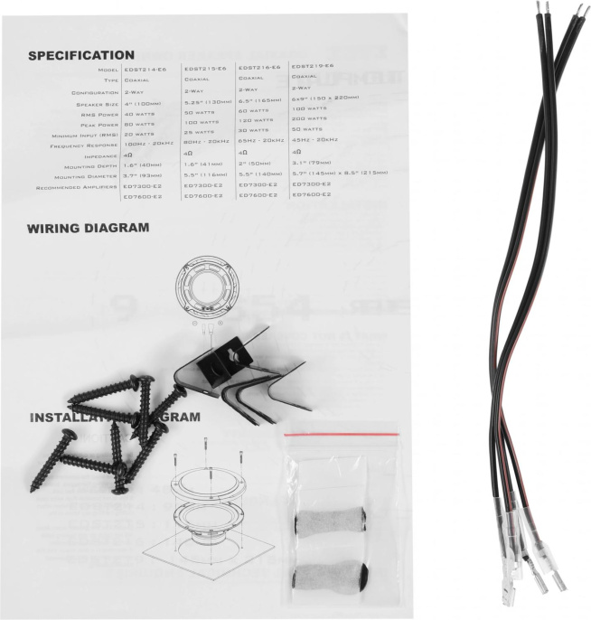 Колонки автомобильные EDGE EDST215-E6, 13 см 5 дюйм. , комплект 2 шт.