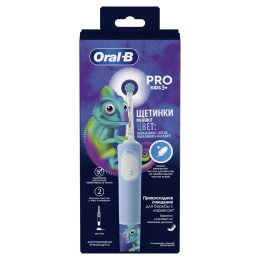 Электрическая зубная щетка Oral-B Vitality Pro Kids, насадки для щётки: 1 шт, цвет: голубой [80836019]