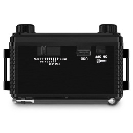 Радиоприемник SVEN SRP-355, черный мощность 3 Вт RMS , FM/AM/SW, USB, SD/microSD, фонарь, встроенный аккумулятор