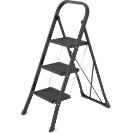 Стремянка Hausmann HM-WK6018F-3A Actru, 3 ступени, черн.