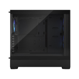 Корпус Case Fractal Design Pop Air RGB TG Clear Tint, Midi-Tower, 3x120mm RGB, 2xUSB-A 3.2 ATX, mATX, mITX Black FD-C-POR1A-06