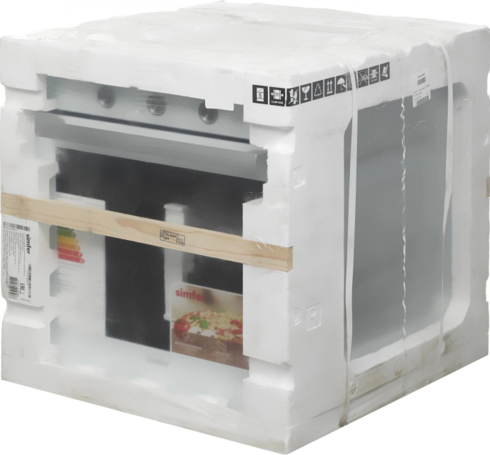 Духовой шкаф электрический Simfer B6EC16016,  58л,  дверца с 2 стеклами,  белый