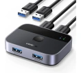 Переключатель UGREEN CM757 35313 USB 3.0 2x2 Sharing Switcher. Цвет: черно-серый