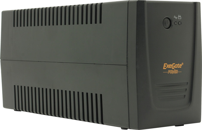 ИБП ExeGate Power Back BNB-450.LED.AVR.2SH 450VA/240W, LED, AVR,2*Schuko, батарея 12V 4.5Ah, металлический корпус, Black EP279215RUS
