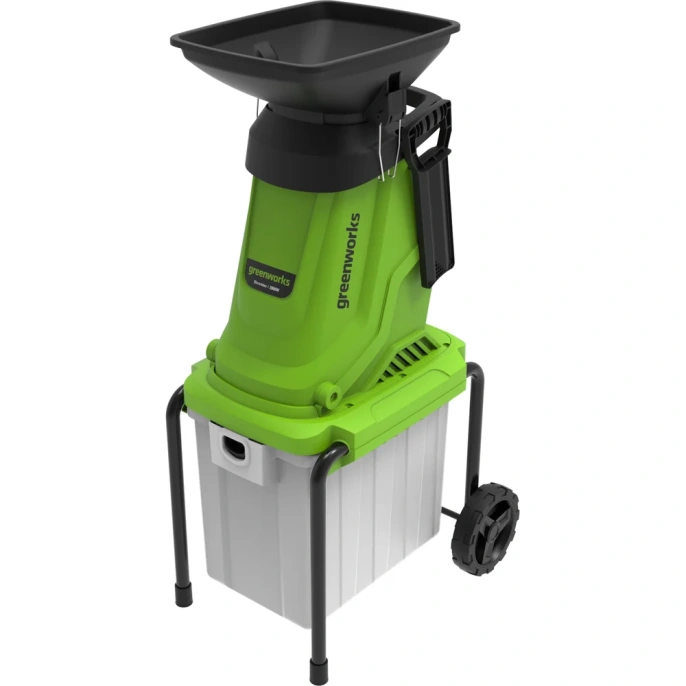 Измельчитель садовый электрический GreenWorks 220 В, 2800 Вт, с контейнером 2208007