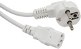 Шнур питания Lanmaster (LAN-PP13/SHA-1.0-WH) C13-Schuko проводник.:3x0.75мм2 1м 220В 10А белый