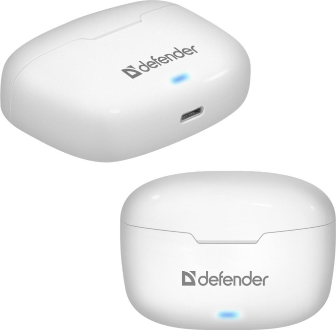 Беспроводная гарнитура Defender Twins 903 белый,TWS, Bluetooth 63903