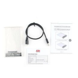 AgeStar 3UB2P4 TRANSPARENCY USB 3.0 Внешний корпус 2.5" SATAIII HDD/SSD пластик, прозрачный {50} 672691 17312