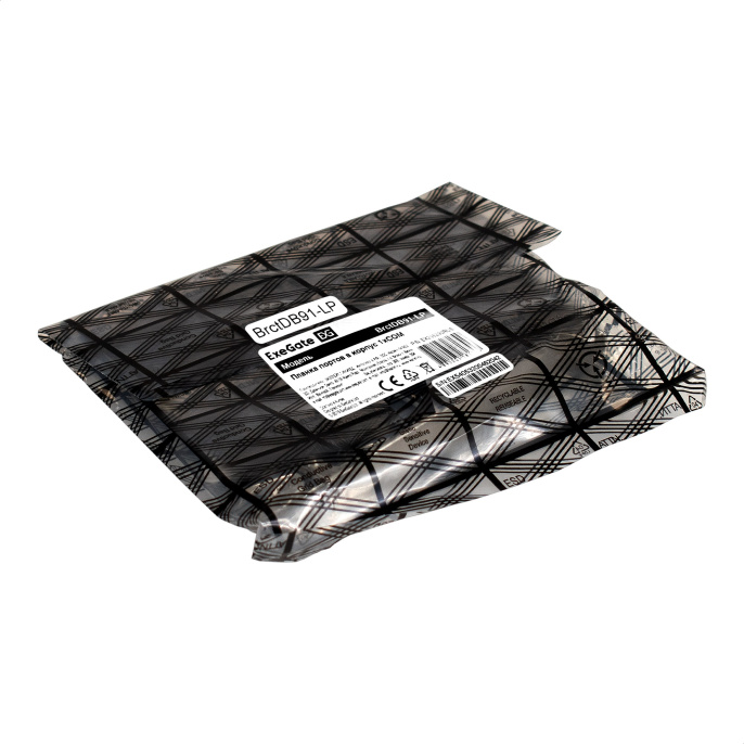 Планка портов в корпус 1x COM ExeGate BrctDB91-LP (Com 10-pin (F) --> RS232 DB9 Male, кабель 20см, Low Profile) EX298290RUS