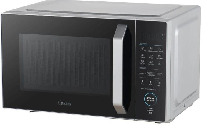 Микроволновая печь Midea EM825P2ET-S, 800Вт, 25л, серебристый