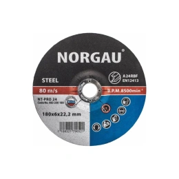 Диск шлифовальный армированный NT-PRO 24 (180x6х22.2 мм) NORGAU 083250180