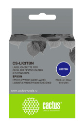 Картридж ленточный Cactus CS-LK3TBN LK-3TBN черный на прозрачном 9x9 для Epson LW300/LW400/LW700/LW600P/LW1000P/K400/Z700/Z900