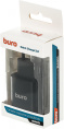 Сетевое зарядное устройство Buro BUWG1,  USB-A,  18Вт, 3A, черный [buwg18p100bk]