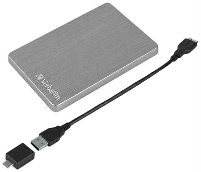Внешний жеский диск Verbatim HDD External STORE N GO ALU SLIM 2,5" 1Tb USB 3.2 GEN1 Space black