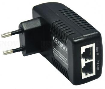 Инжектор PoE Osnovo Midspan-1/151G 10/100/1000BASE-T 15.4Вт 100-240В(АС)