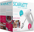 Миксер SCARLETT SC-HM40S03, ручной, белый и синий