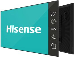 Коммерческий дисплей Hisense 86DM66D 86″, 3840х2160, частота обновления: 60 Гц, яркость: 500 кд/м2, контрастность: 1200:1, Wi-Fi, Bluetooth, ОС: Android 11