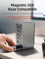 Многопортовая док-станция CABLETIME CB18D (CT-DK181-AG) 18-В-1 8K USB-C с поддержкой macOS MST на Chipset DL6950 (поддерживает 3 экрана)