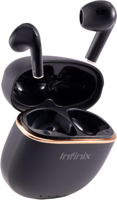Гарнитура вкладыши Infinix XBuds XE23 черный беспроводные bluetooth в ушной раковине 10311756