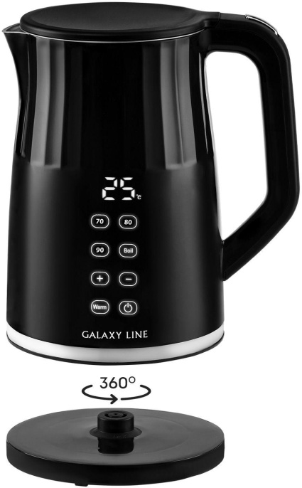 Чайник электрический GALAXY LINE GL 0337, 1.7л, металл/пластик