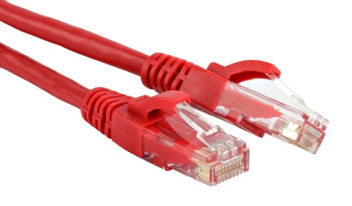 Патч-корд LanMaster вилка RJ-45, вилка RJ-45, кат.5E, ПВХ, 0.5м, красный [twt-45-45-0.5-rd]