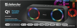 Портативная колонка Q1 10Вт, Light/BT/FM/USB/TF/AUX Defender,65301
