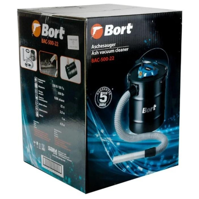 Пылесос для сбора золы BORT BAC-500-22 98291834