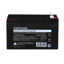 Аккумулятор свинцово-кислотный GoPower LA-1270/security 12V 7Ah клеммы T2/ F2 1/5