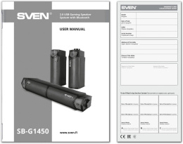 Саундбар Bluetooth Sven SB-G1450 мини,  2.0,  черный [sv-022488]