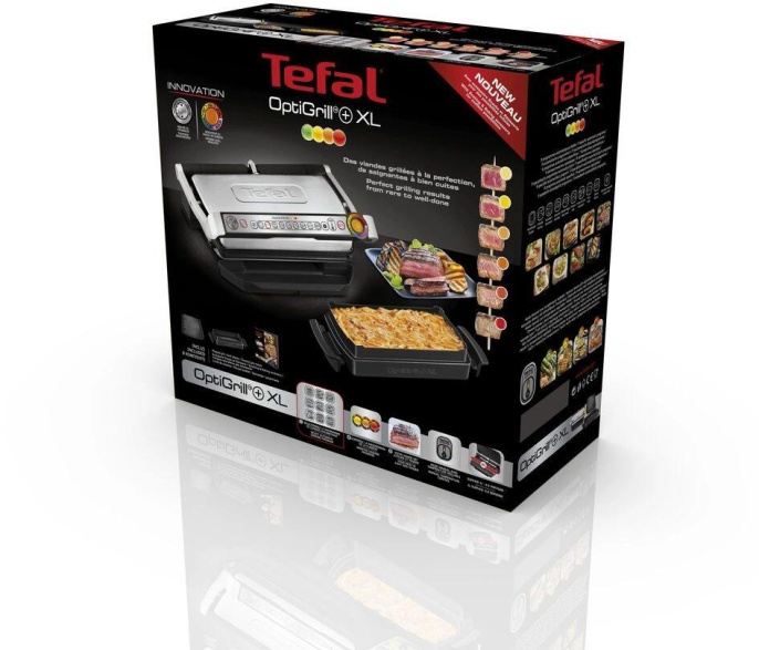 Электрогриль Tefal Optigrill GC724D12 2000Вт серебристый