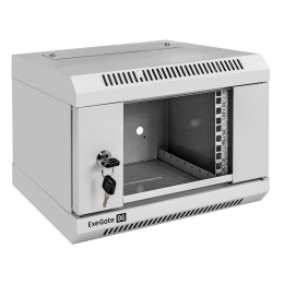 Шкаф телекоммуникационный 10" настенный 4U ExeGate EC-WM-4U.310.G.GREY (10”, 4U, 330x310x230mm (ШхГхВ), передняя дверь закаленное стекло, пыле- и влагозащита IP23, светло-серый RAL 7035) EX300249RUS