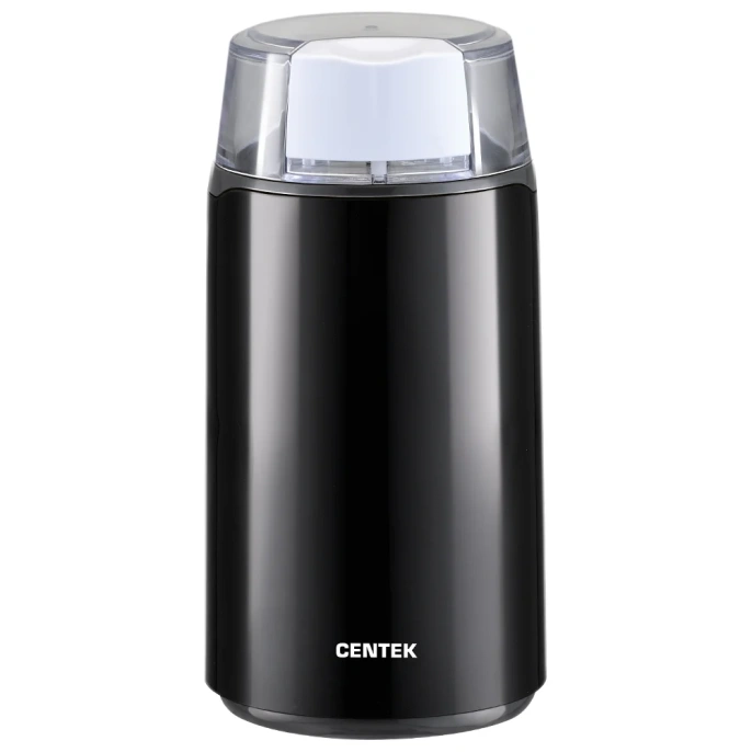 Кофемолка Centek черный 250 Вт, 45 г, 5 чашек ароматного кофе, прозрачная крышка CT-1360 Black