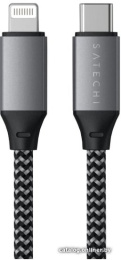 Кабель Satechi USB-C to Lightning MFI Cable. Длина кабеля: 25 см. Цвет: серый космос. (ST-TCL10M)