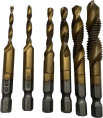 Набор метчиков/сверл Turbosky SM2-6 в комплекте 6 предметов